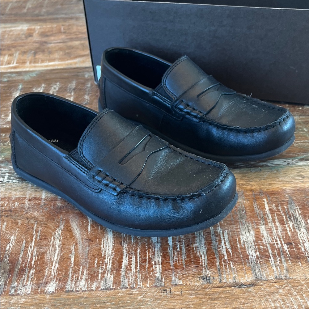 Florsheim Kids Black Leather Loafers